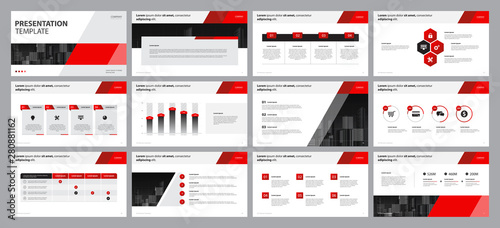 Fotografía business presentation backgrounds design template and page layout design for bro