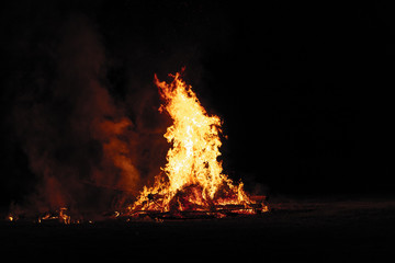 Camp Fire Christmas in July Tree Burning