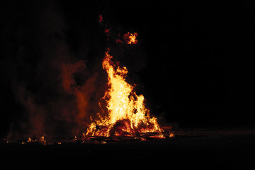 Camp Fire Christmas in July Tree Burning