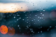 © AnaRocioGF - Blurry raindrop with background sunset and bokeh