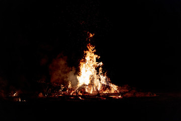 Camp Fire Christmas in July Tree Burning