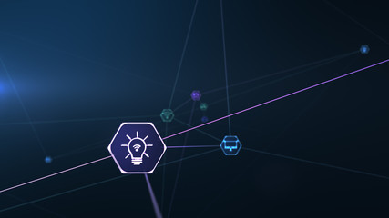 Poster - Technology Internet of things ( IOT )concept.