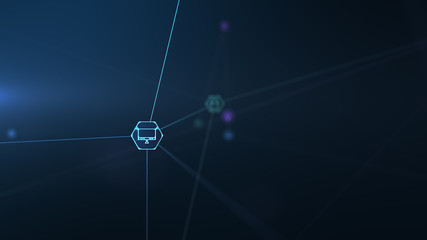 Poster - Technology Internet of things ( IOT )concept.