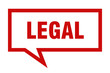 © Aquir - legal sign. legal square speech bubble. legal