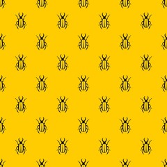 Wall Mural - Lucanus cervus pattern seamless vector repeat geometric yellow for any design