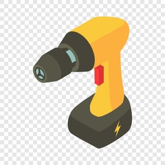 Poster - Electric screwdriver icon. Isometric illustration of electric screwdriver vector icon for web