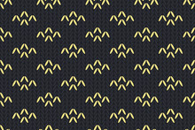Seamless Black And Gold Woven Ethnic Chevron Pattern Vector