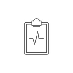 Poster - Medical result, notepad icon. Element of medicine icon. Thin line icon