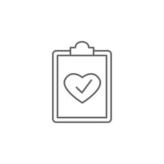 Poster - Medical result, notepad icon. Element of medicine icon. Thin line icon