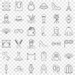 © ylivdesign - Model icons set. Outline style of 36 model vector icons for web for any design