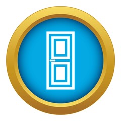 Poster - Door icon blue vector isolated on white background for any design