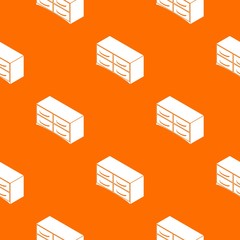 Poster - Chest of drawers pattern vector orange for any web design best