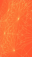 Aufkleber - Abstract modern orange colored wire background. Graphic art design. 3d rendering