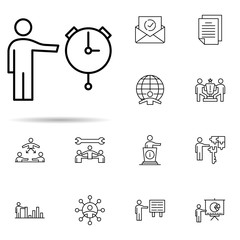 Poster - Date, hour icon. Universal set of professional seo for website design and development, app development