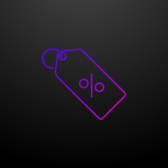 Poster - Discount tag outline nolan icon. Elements of security set. Simple icon for websites, web design, mobile app, info graphics