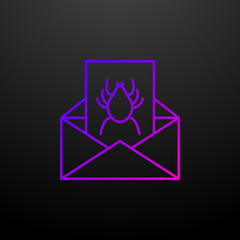 Poster - Email vires protection outline nolan icon. Elements of security set. Simple icon for websites, web design, mobile app, info graphics