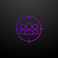 Poster - Purpose of the audience nolan icon. Elements of seo and online marketing set. Simple icon for websites, web design, mobile app, info graphics