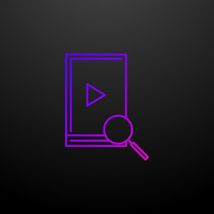 Poster - Search video files nolan icon. Elements of seo and online marketing set. Simple icon for websites, web design, mobile app, info graphics