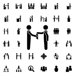 Poster - Transfer of documents icon. Universal set of conversation for website design and development, app development