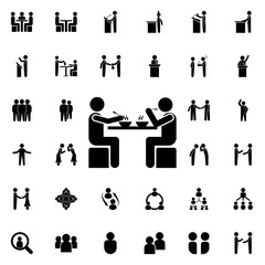 Aufkleber - Joint lunch icon. Universal set of conversation for website design and development, app development