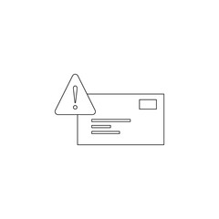 Aufkleber - notice letter icon. Element of virus antivirus for mobile concept and web apps icon. Outline, thin line icon for website design and development, app development
