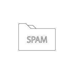 Aufkleber - spam folder icon. Element of virus antivirus for mobile concept and web apps icon. Outline, thin line icon for website design and development, app development