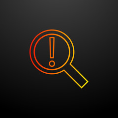 Poster - Exclamation mark line nolan icon. Elements of virus antivirus set. Simple icon for websites, web design, mobile app, info graphics