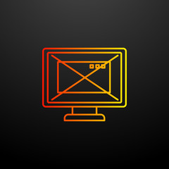 Aufkleber - Closing the browser in the monitor nolan icon. Elements of virus antivirus set. Simple icon for websites, web design, mobile app, info graphics