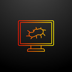 Aufkleber - Virus in pc nolan icon. Elements of virus antivirus set. Simple icon for websites, web design, mobile app, info graphics