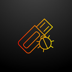 Poster - Beetle in flash card nolan icon. Elements of virus antivirus set. Simple icon for websites, web design, mobile app, info graphics