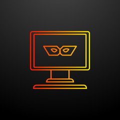 Poster - Spy in pc nolan icon. Elements of virus antivirus set. Simple icon for websites, web design, mobile app, info graphics