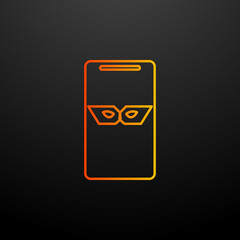 Aufkleber - Spy in smart phone nolan icon. Elements of virus antivirus set. Simple icon for websites, web design, mobile app, info graphics