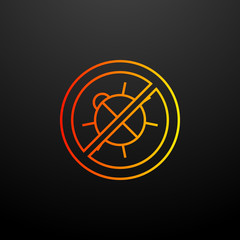 Aufkleber - Off bug nolan icon. Elements of virus antivirus set. Simple icon for websites, web design, mobile app, info graphics
