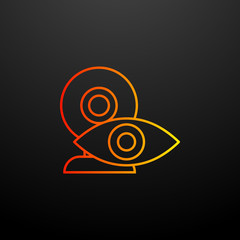 Aufkleber - Eye on web camera nolan icon. Elements of virus antivirus set. Simple icon for websites, web design, mobile app, info graphics