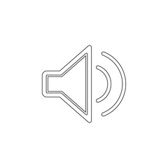 Aufkleber - sound on icon. Element of web for mobile concept and web apps icon. Outline, thin line icon for website design and development, app development