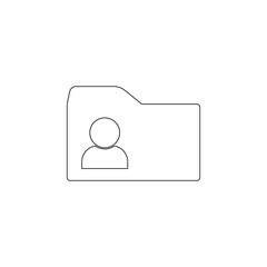 Poster - folder with contacts icon. Element of web for mobile concept and web apps icon. Outline, thin line icon for website design and development, app development