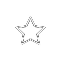 Aufkleber - five-pointed star icon. Element of web for mobile concept and web apps icon. Outline, thin line icon for website design and development, app development