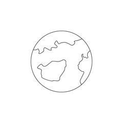 Aufkleber - Earth icon. Element of web for mobile concept and web apps icon. Outline, thin line icon for website design and development, app development