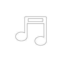 Aufkleber - musical note icon. Element of web for mobile concept and web apps icon. Outline, thin line icon for website design and development, app development
