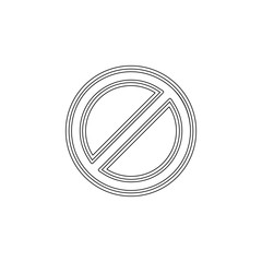 Aufkleber - prohibition icon. Element of web for mobile concept and web apps icon. Outline, thin line icon for website design and development, app development