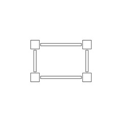 Aufkleber - dotted rectangle icon. Element of web for mobile concept and web apps icon. Outline, thin line icon for website design and development, app development