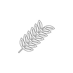 Aufkleber - branch with leaves icon. Element of web for mobile concept and web apps icon. Outline, thin line icon for website design and development, app development