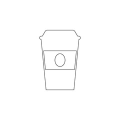 Aufkleber - a cup of coffee icon. element of web for mobile concept and web apps icon. outline, thin line icon f
