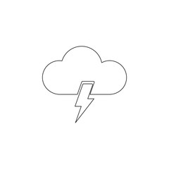 Aufkleber - storm cloud icon. Element of web for mobile concept and web apps icon. Outline, thin line icon for website design and development, app development