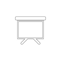 Aufkleber - screen for presentation icon. Element of web for mobile concept and web apps icon. Outline, thin line icon for website design and development, app development