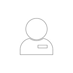 Poster - deleting a contact icon. Element of web for mobile concept and web apps icon. Outline, thin line icon for website design and development, app development
