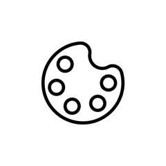 Poster - Paint palette, art icon. Element of Education icon. Thin line icon
