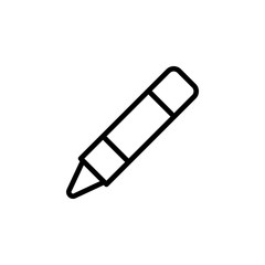 Poster - Crayon, tool icon. Element of Education icon. Thin line icon