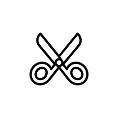 Poster - Scissors, tool icon. Element of Education icon. Thin line icon