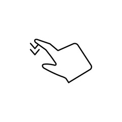 Poster - Zoom, gestures, multimedia option icon. Element of corruption icon. Thin line icon on white background